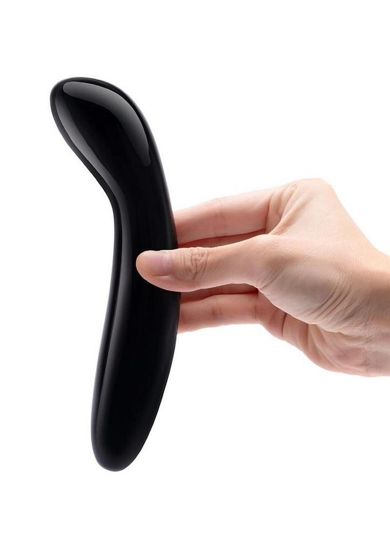 Crystal G-Wand with Silicone Ring - Black Obsidian
