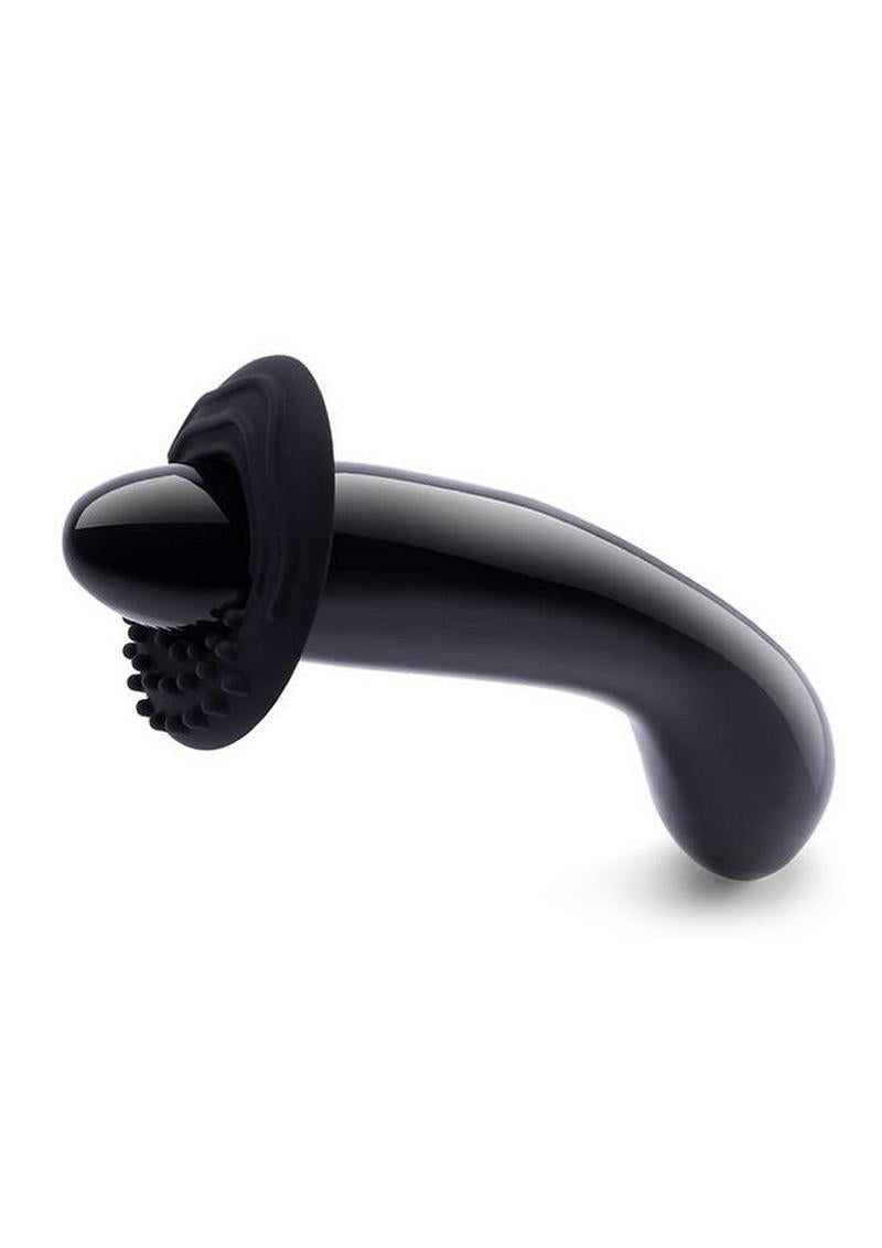 Crystal G-Wand with Silicone Ring - Black Obsidian