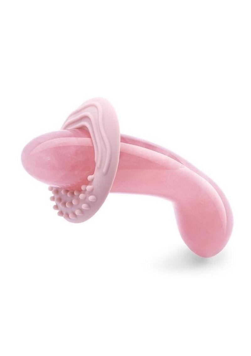 Crystal G-Wand with Silicone Ring - Rose Quartz