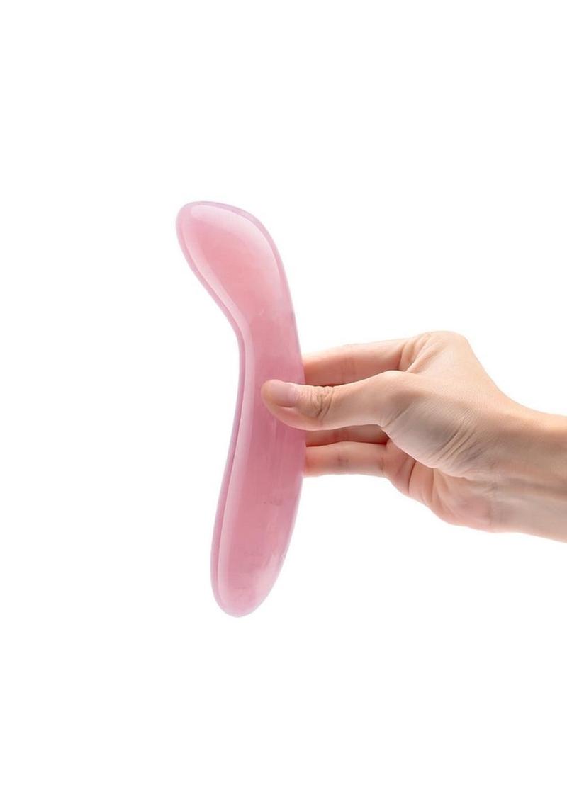 Crystal G-Wand with Silicone Ring - Rose Quartz