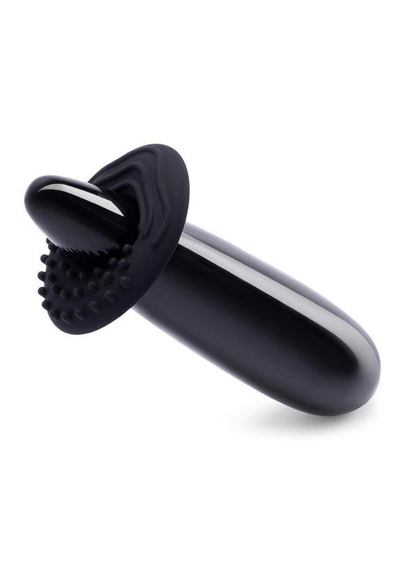 Crystal Wand Probe with Silicone Ring - Black Obsidian