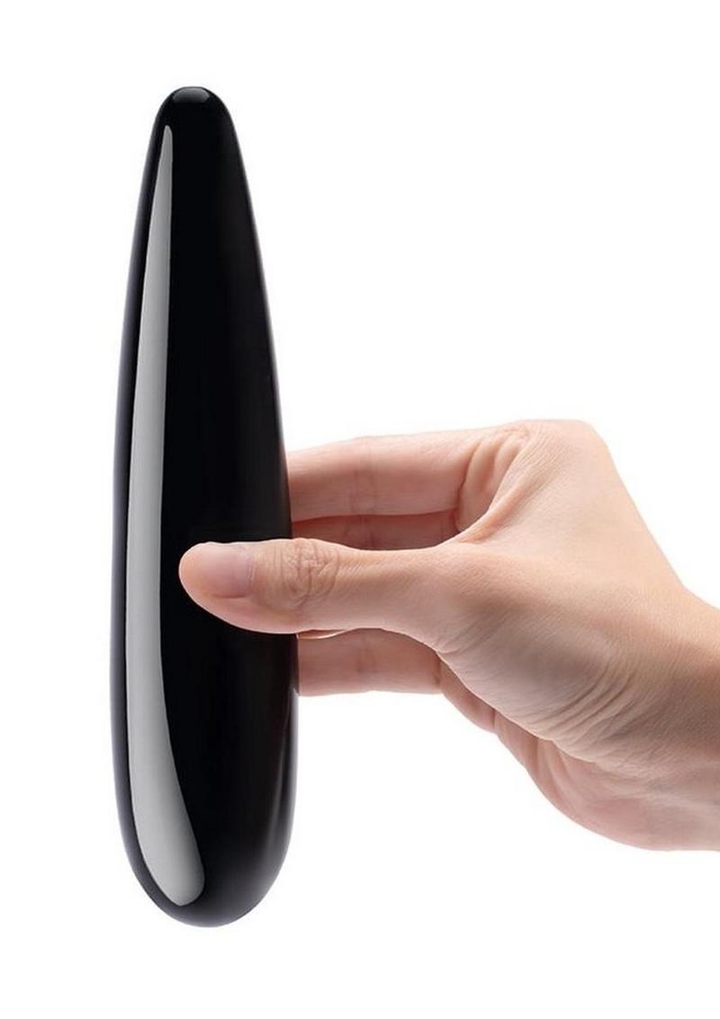 Crystal Wand Probe with Silicone Ring - Black Obsidian
