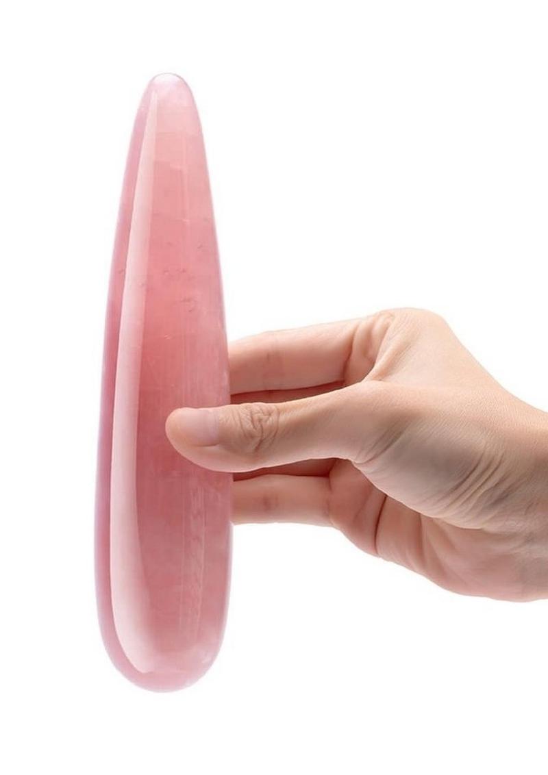 Crystal Wand Probe with Silicone Ring - Rose Quartz