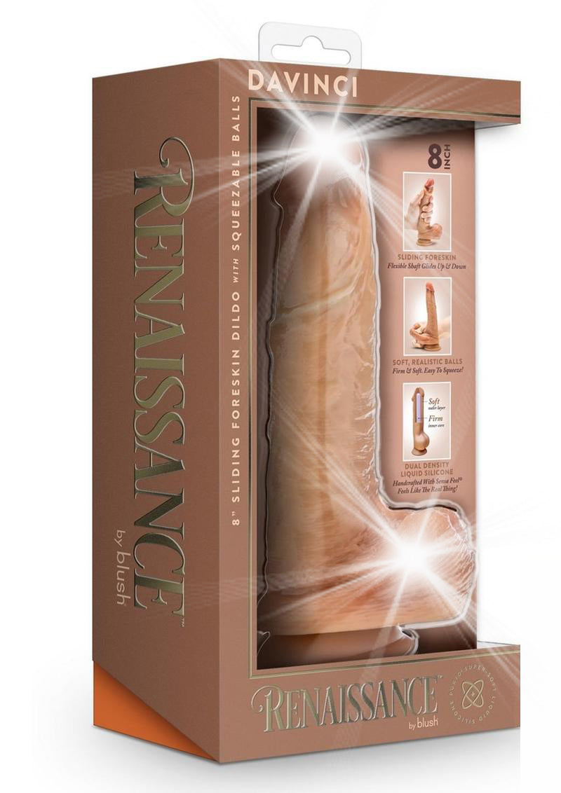Davinci Sliding Foreskin Dildo with Squeezable Balls