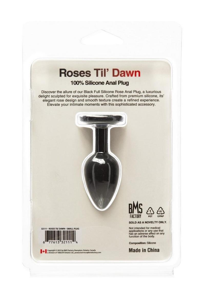 Silicone anal plug packaging with branding and product details on a white background